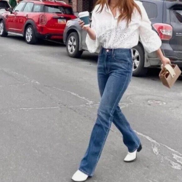 CAbi 6069 5th Avenue Jeans Women 10 Tall Bootcut Stretch Cotton 5-Pockets - Picture 1 of 5